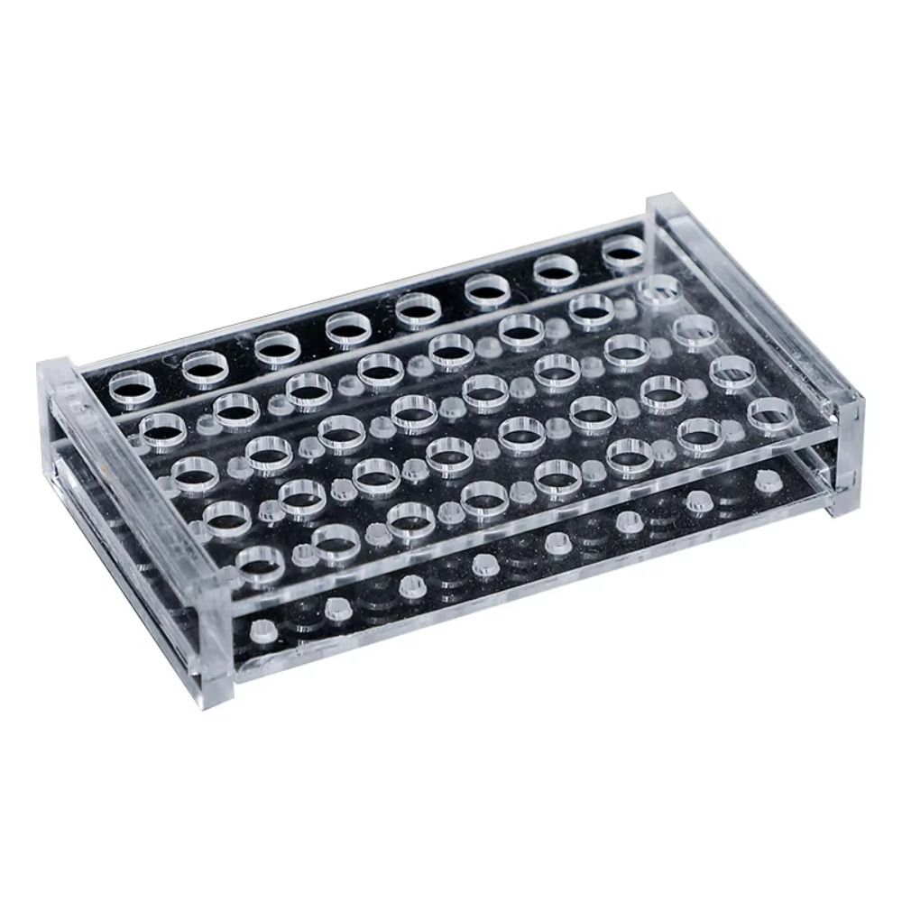 Lab Equipment - Wytrzymały akrylowy stojak na probówki, przezroczysty,
