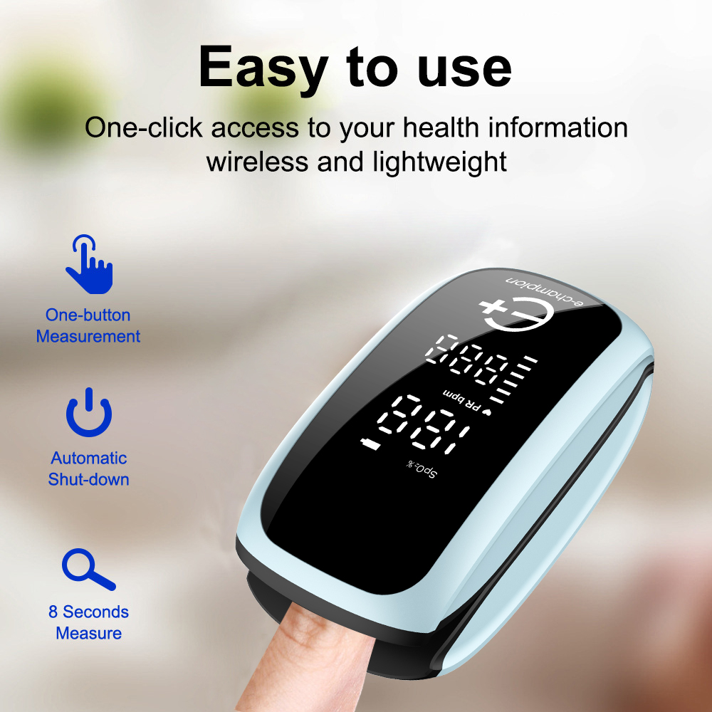 Pulse Oximeter Fingertip Rechargeable - Akumulatorowy, medyczny pulsoksymetr z paskiem i