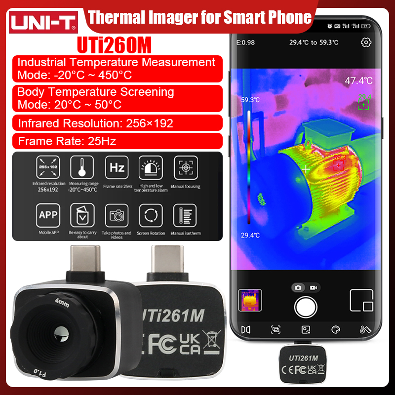 Thermal Imaging Camera Pcb Repair - Kamera termowizyjna UNI-T UTi261M 256x192, kamera