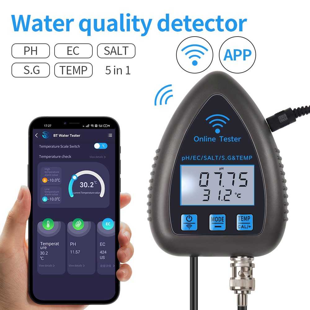 Tuya WiFi 5 w 1 Miernik jakośc – Ph Meter Digital Water Tester recenzja i cena